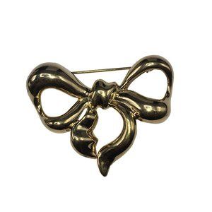 Givenchy Ribbon Bow Pin 18 kt Gold Plated